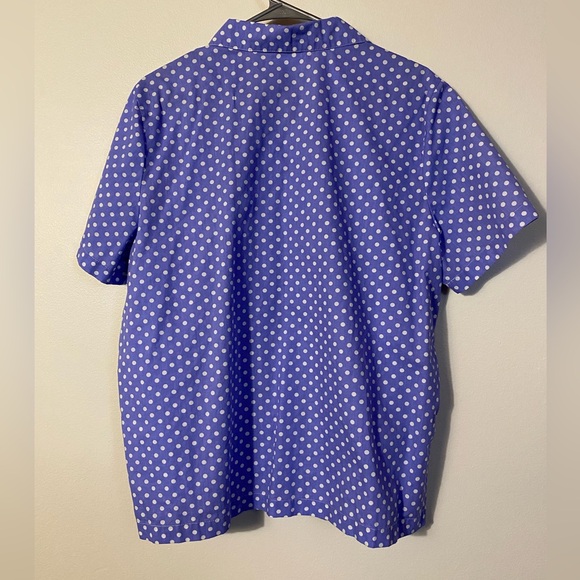 Blair short sleeve polka dot button down blouse - Picture 5 of 5